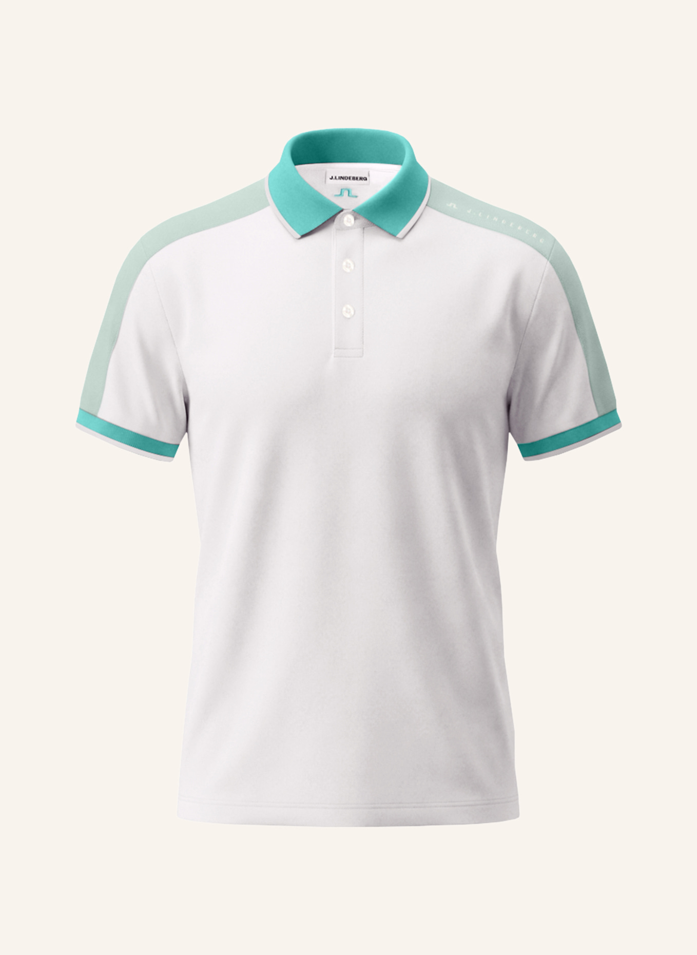 J.LINDEBERG Piqué-Poloshirt: WEISS