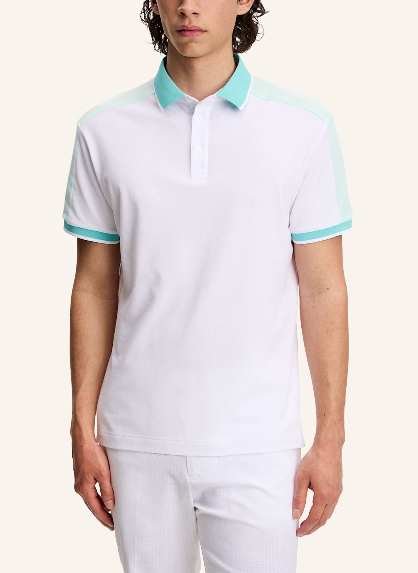 J.LINDEBERG Piqué-Poloshirt: WEISS