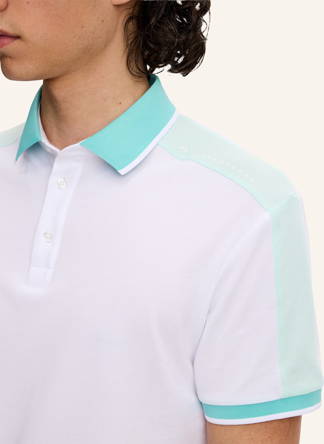 J.LINDEBERG Piqué-Poloshirt: WEISS