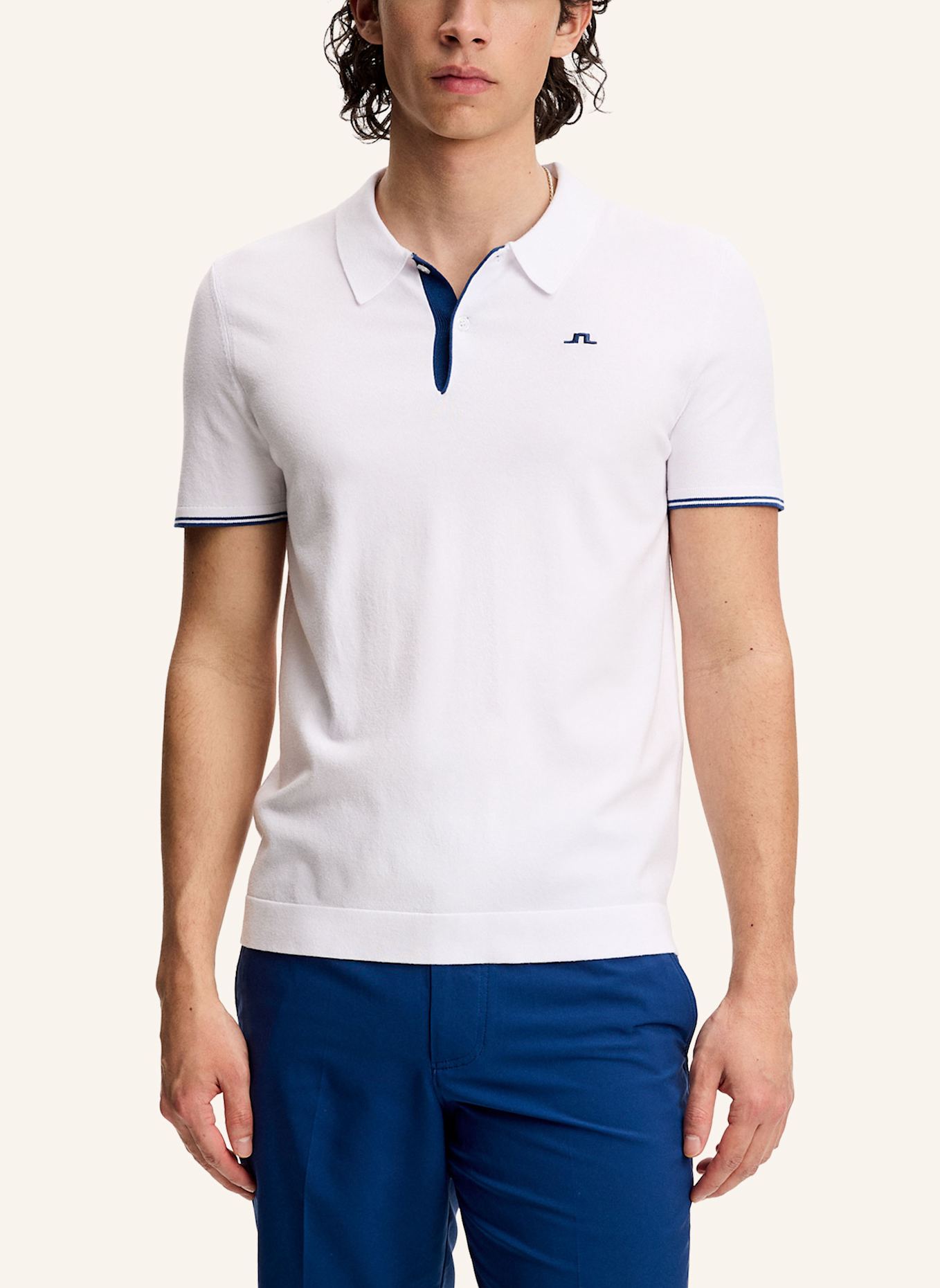 J.LINDEBERG Strick‑Polo: WEISS