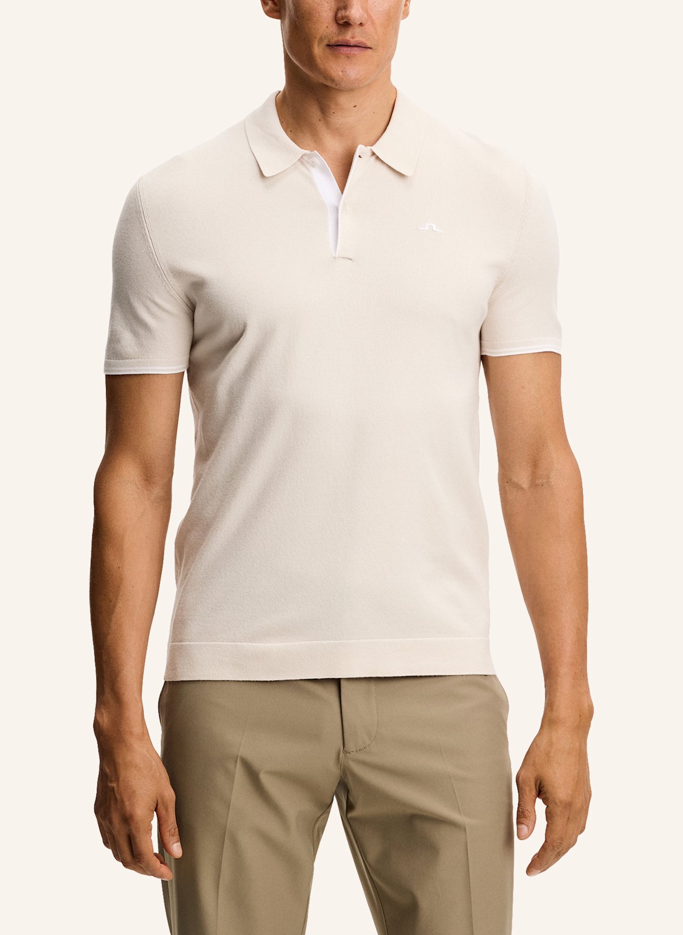 J.LINDEBERG Strick‑Polo: BEIGE