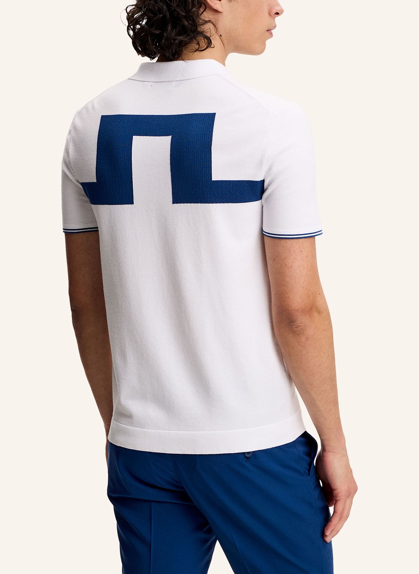 J.LINDEBERG Strick‑Polo: WEISS