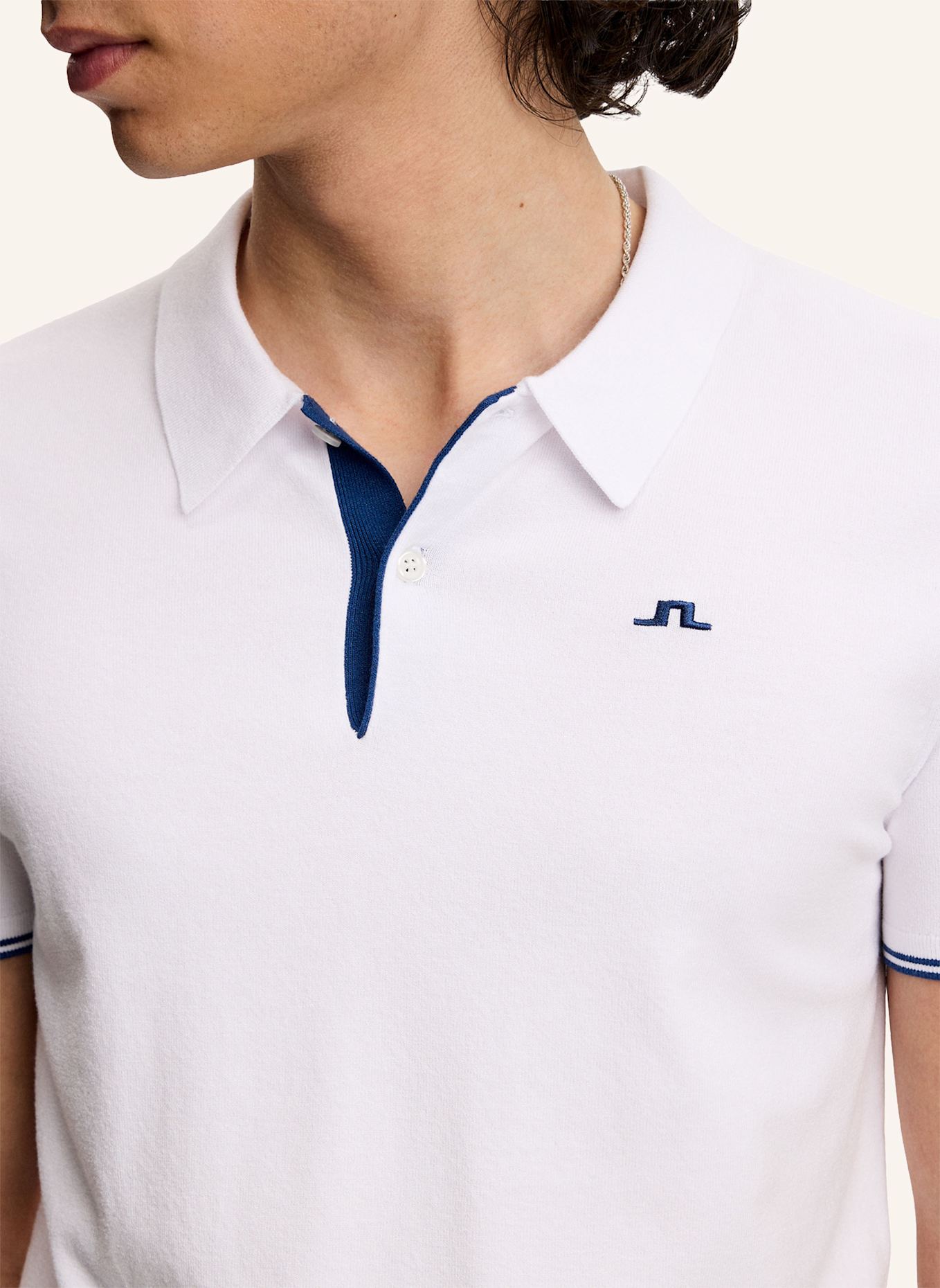 J.LINDEBERG Strick‑Polo: WEISS