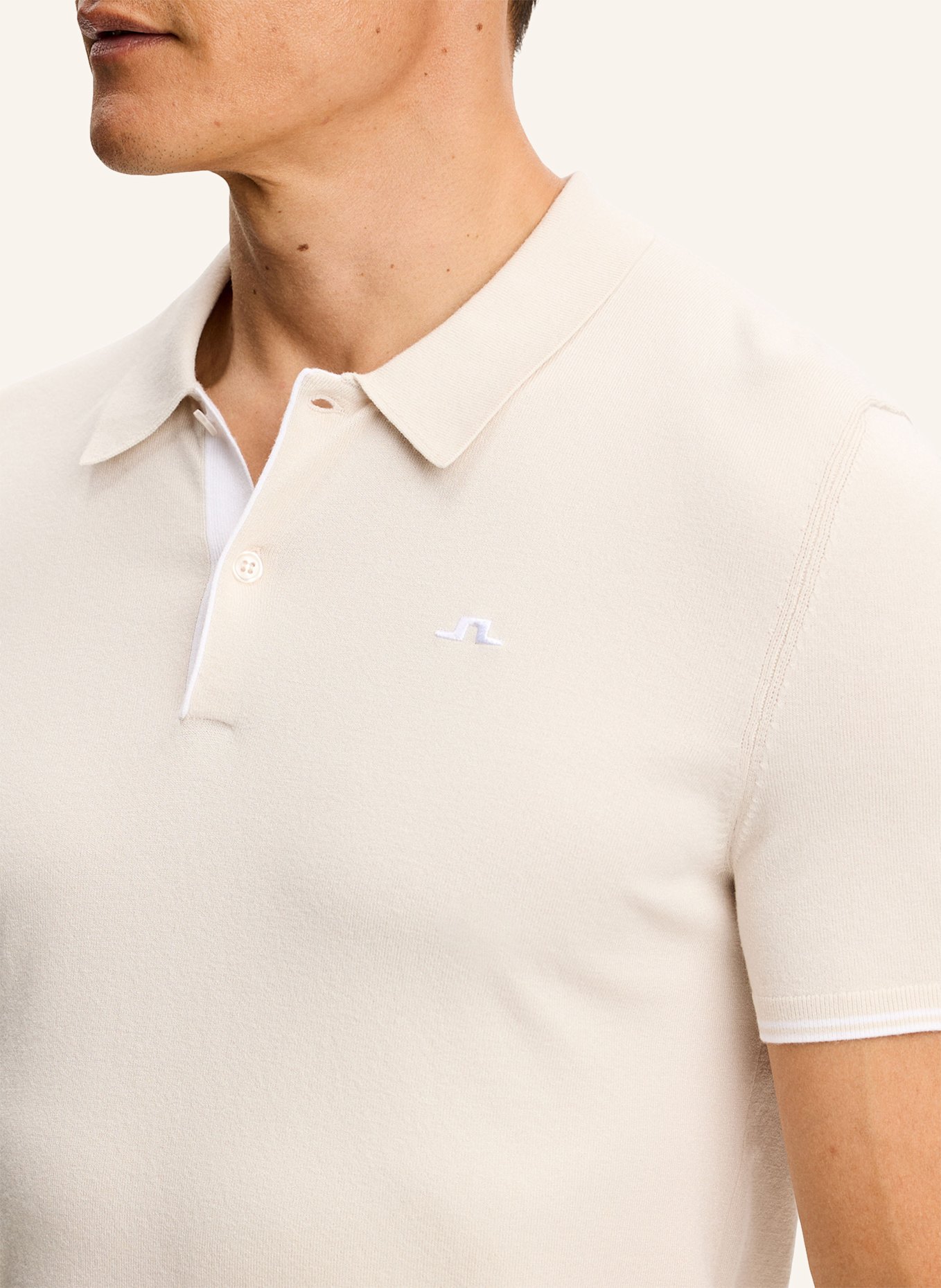 J.LINDEBERG Strick‑Polo: BEIGE