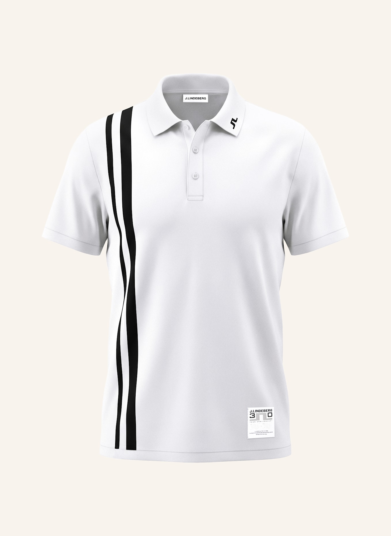 J.LINDEBERG Performance‑Polo‑Top: WEISS