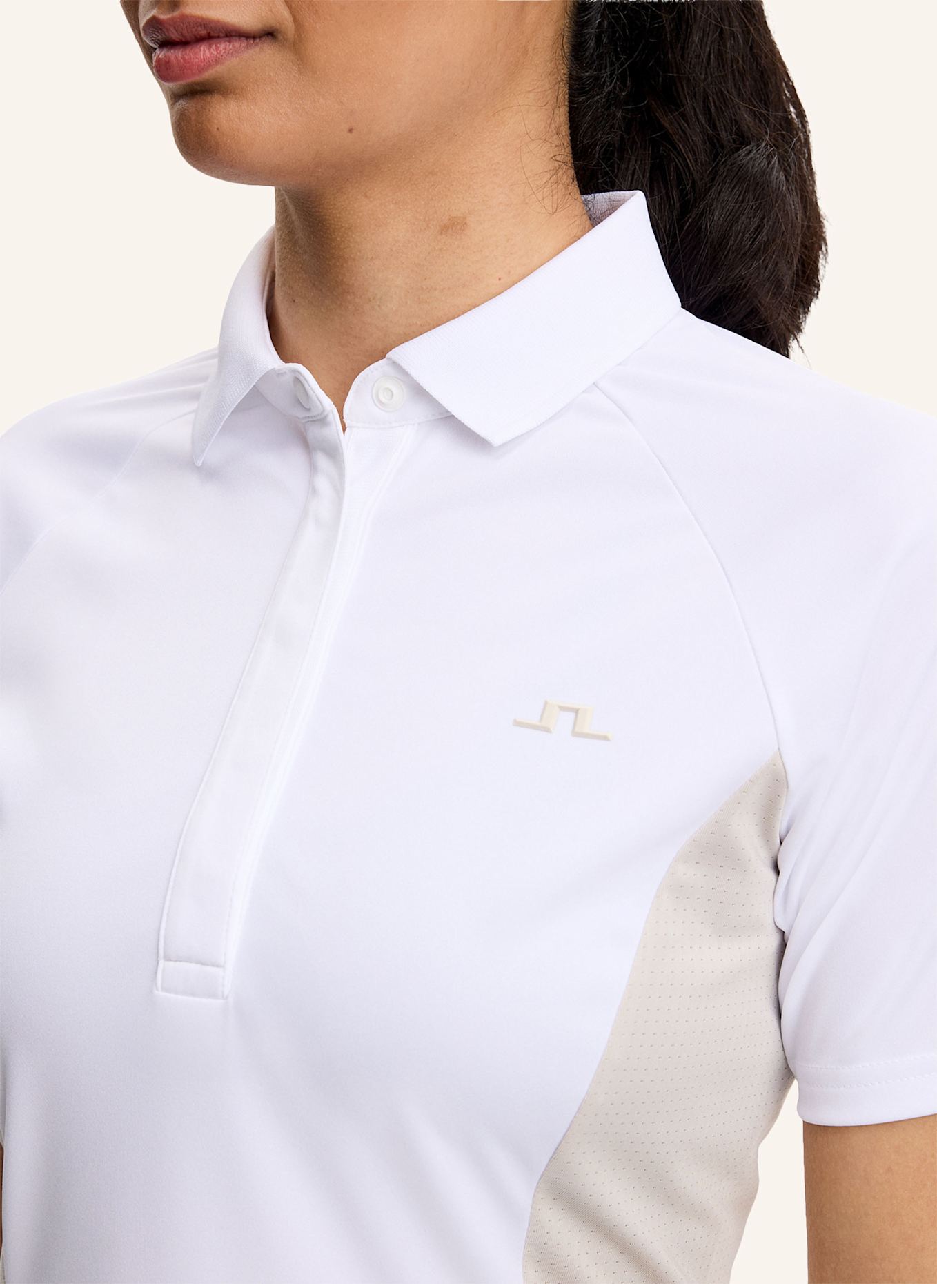 J.LINDEBERG Performance‑Polo‑Top: WEISS