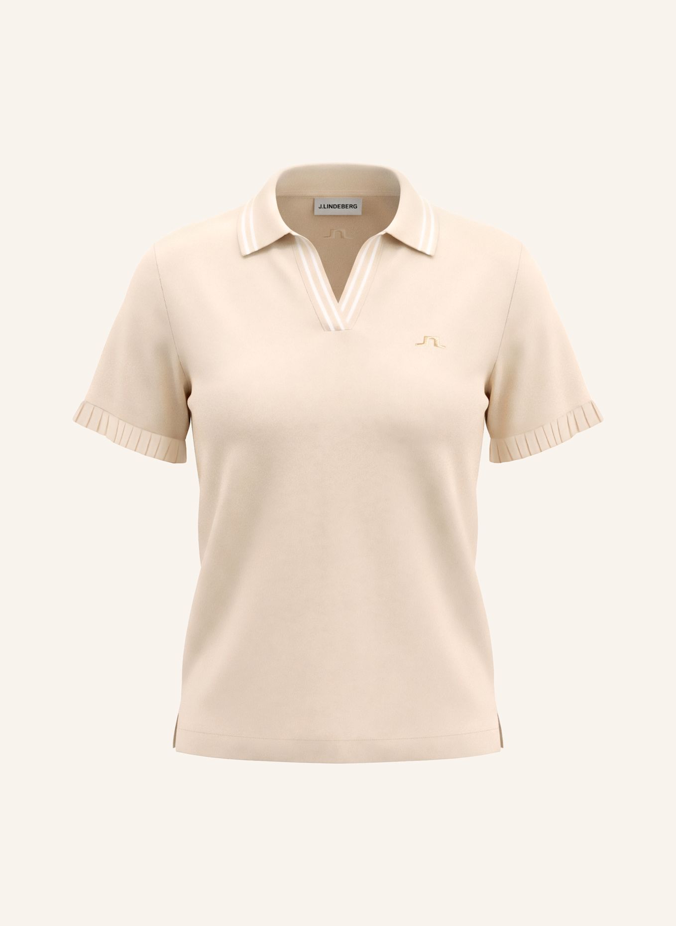 J.LINDEBERG Strick‑Polo: BEIGE