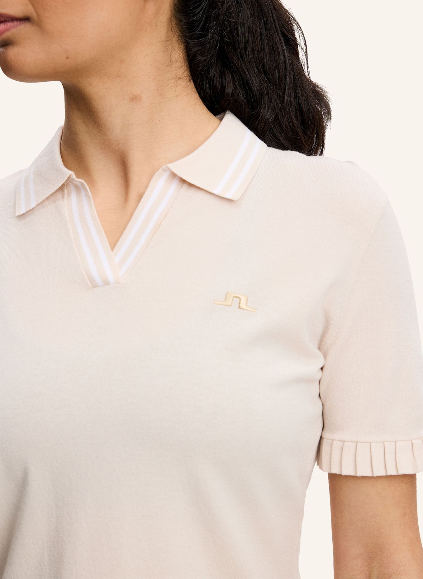 J.LINDEBERG Strick‑Polo: BEIGE
