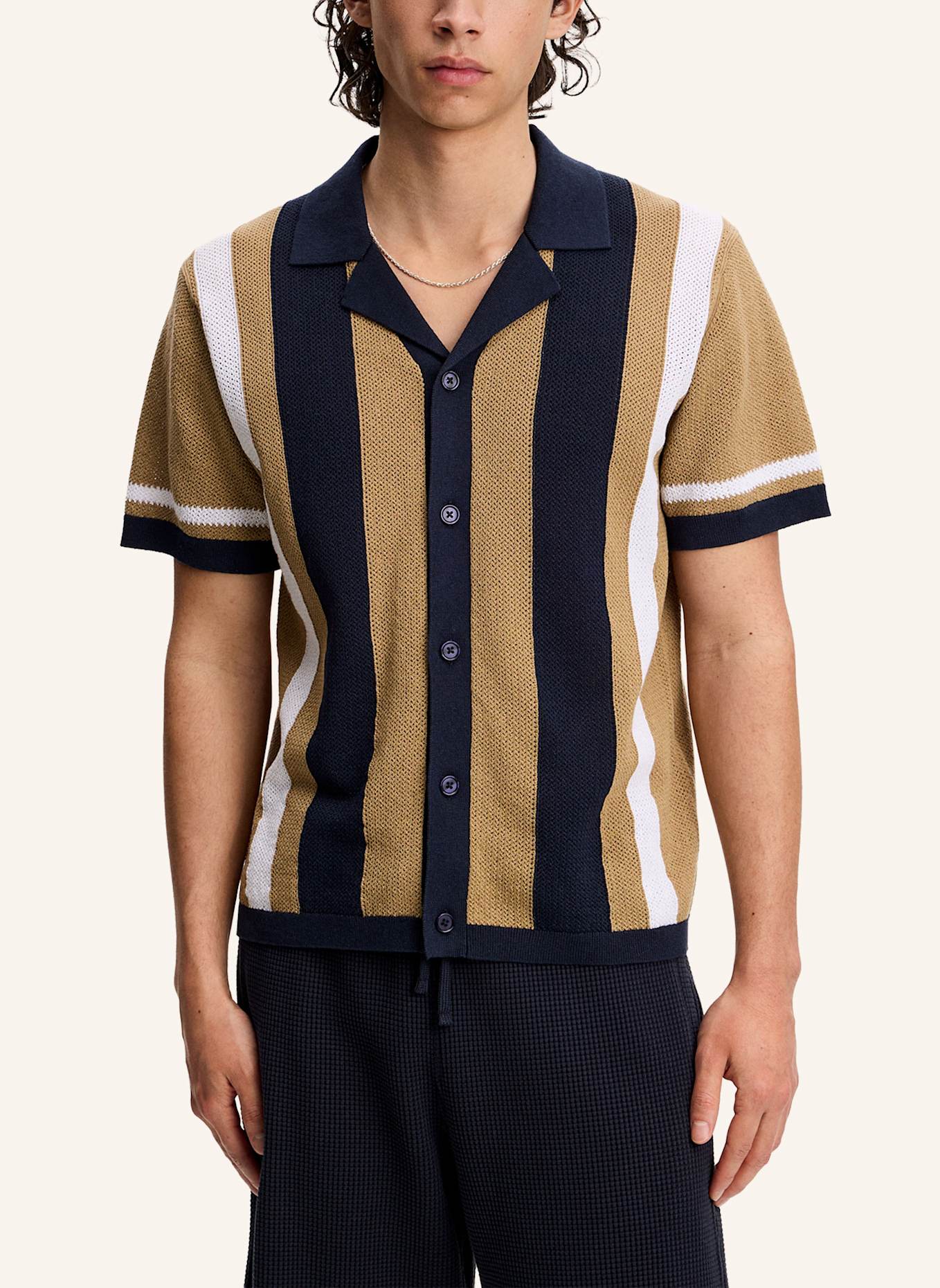 J.LINDEBERG Strick‑Polo: CAMEL