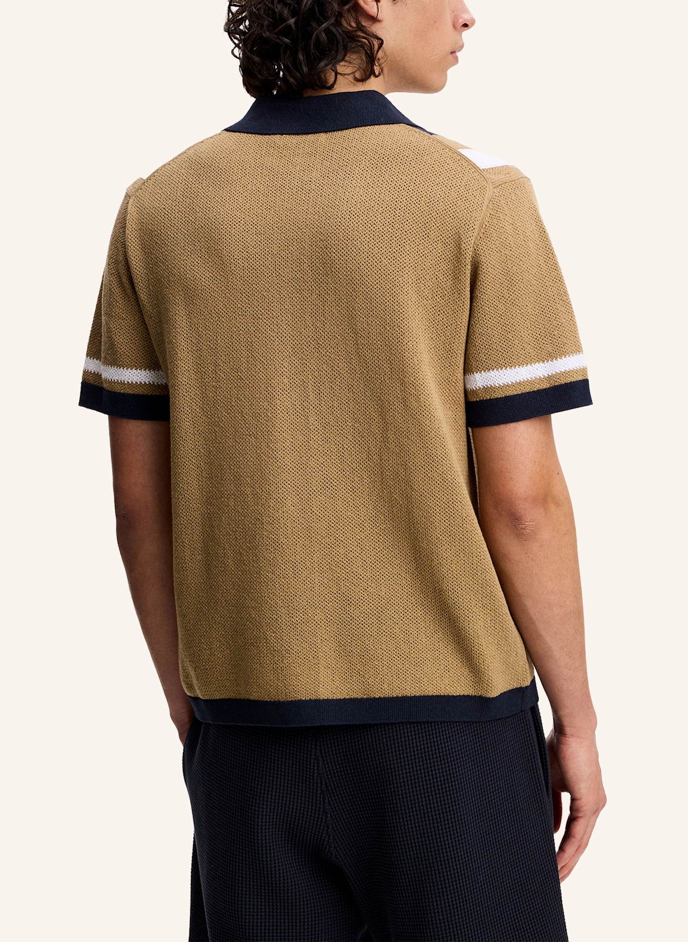 J.LINDEBERG Strick‑Polo: CAMEL