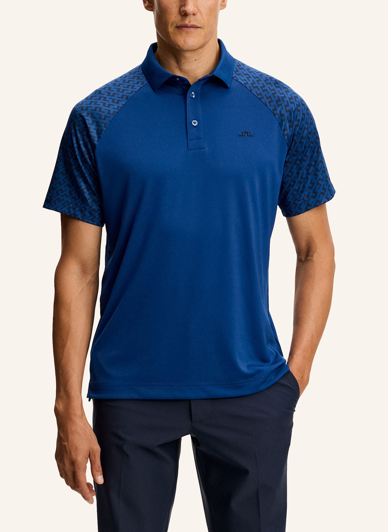 J.LINDEBERG Funktions-Poloshirt: BLAU