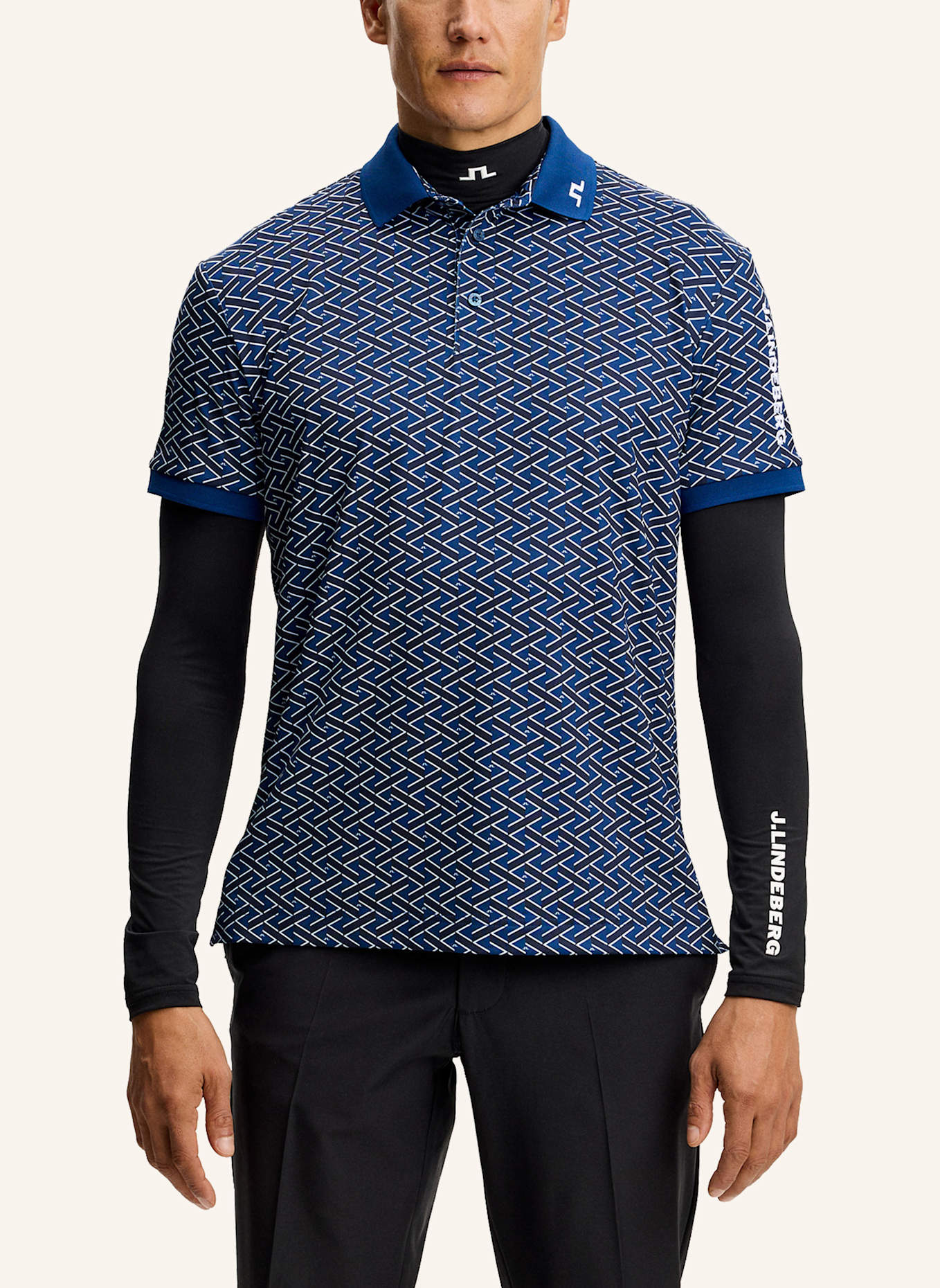 J.LINDEBERG Funktions-Poloshirt: BLAU