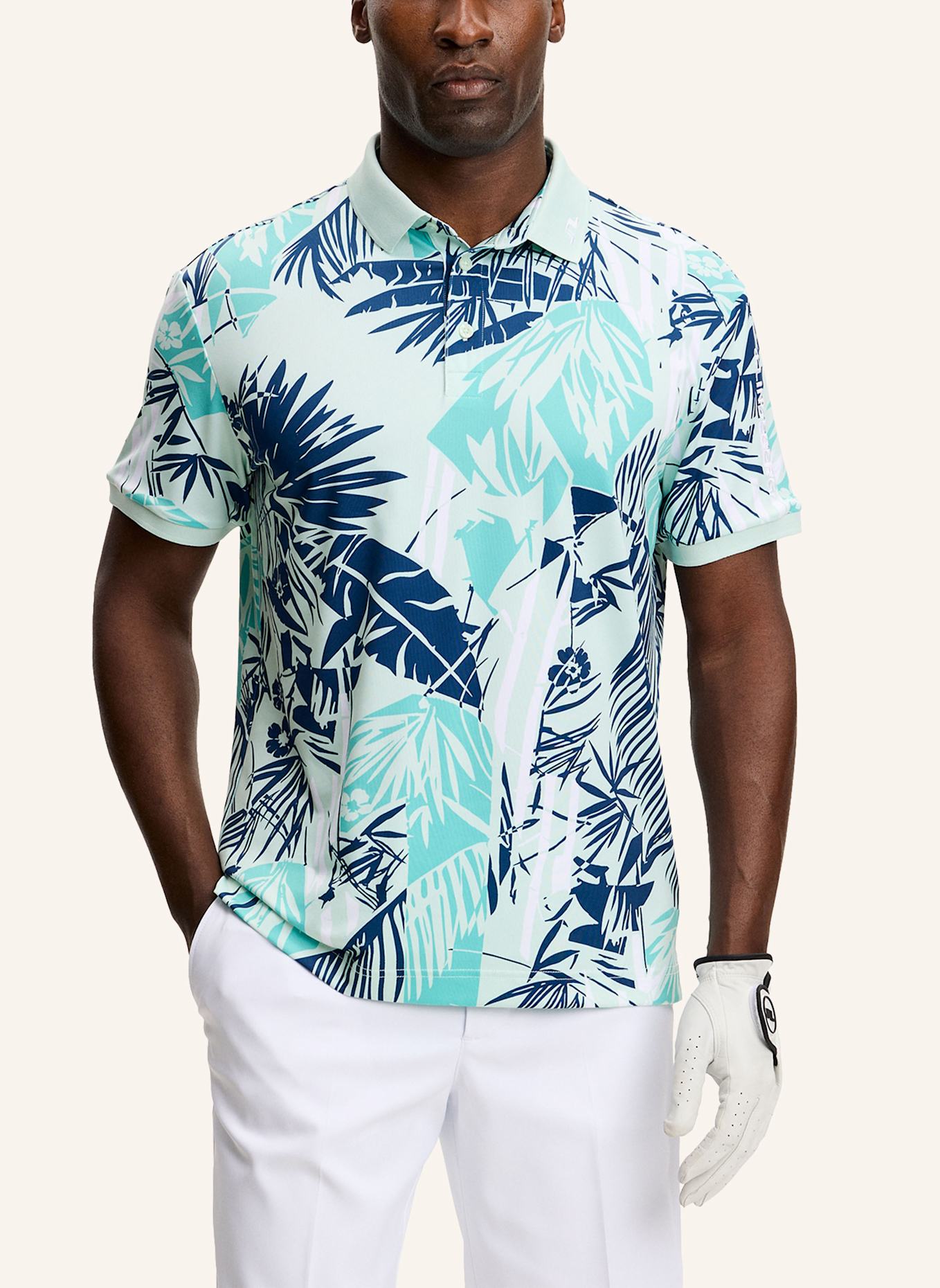 J.LINDEBERG Funktions-Poloshirt: BLAU