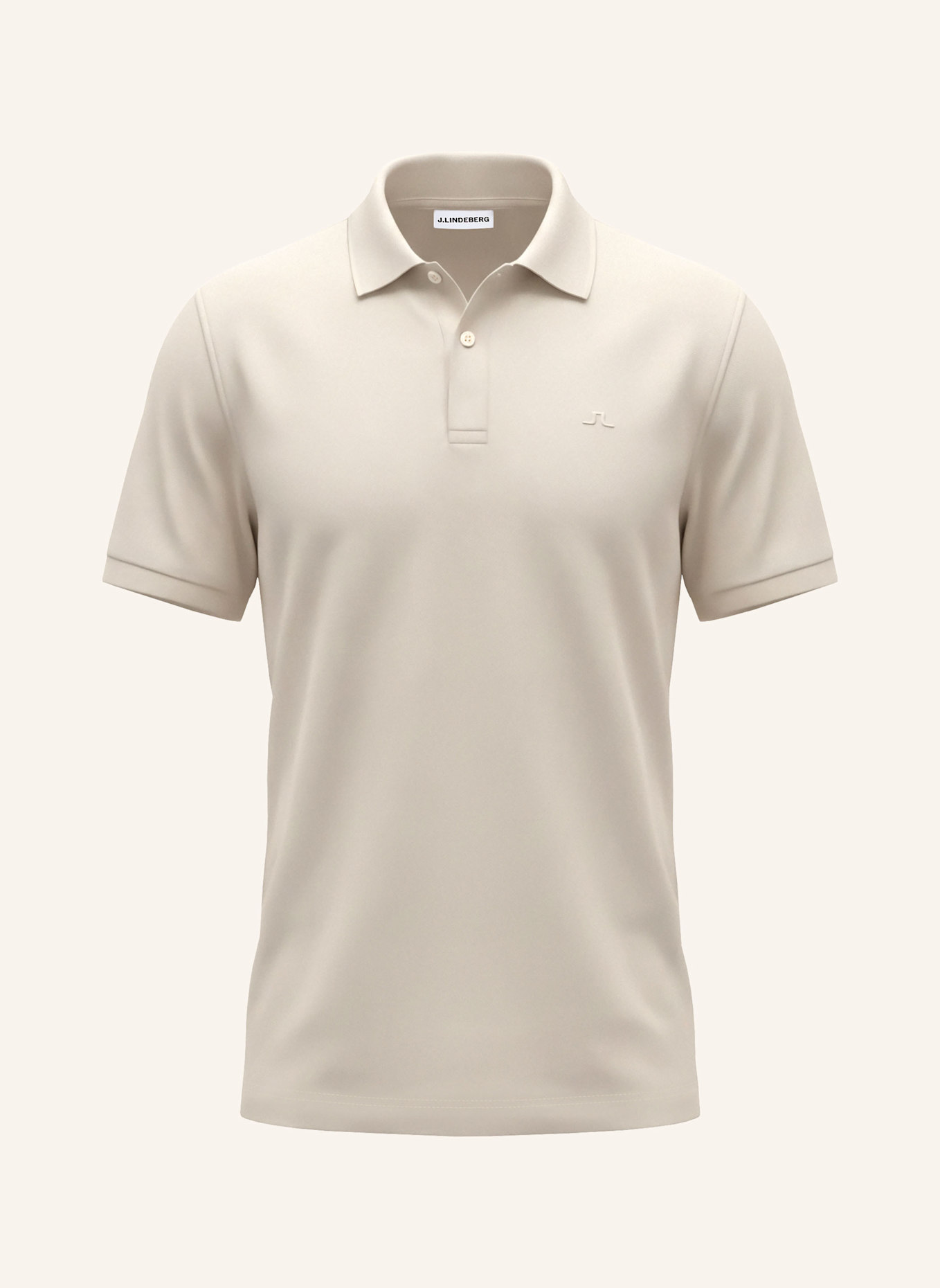 J.LINDEBERG Kurzarm‑Polo‑Top: BEIGE