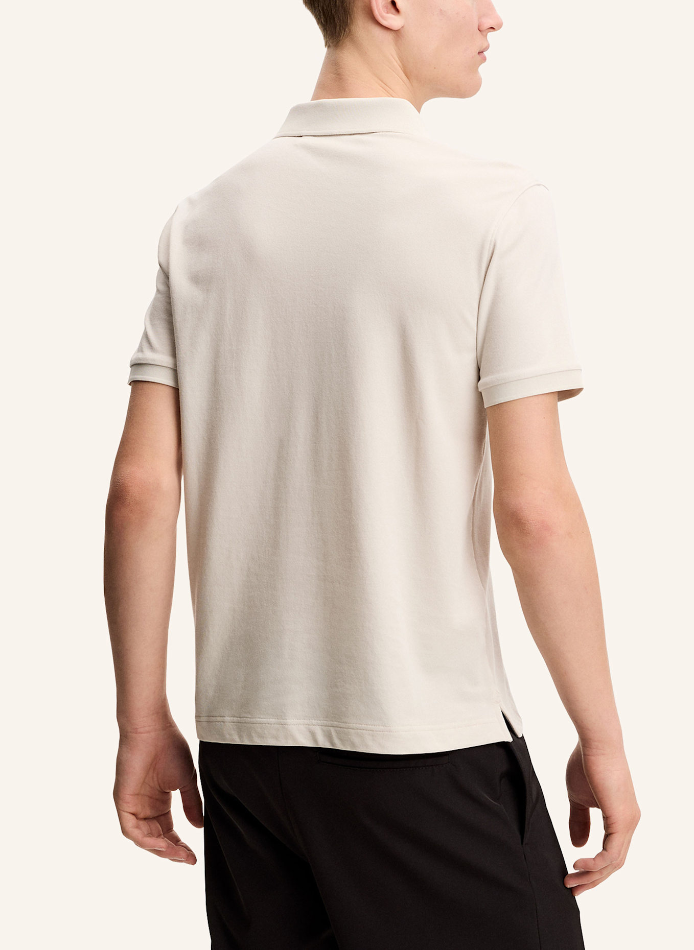 J.LINDEBERG Kurzarm‑Polo‑Top: BEIGE