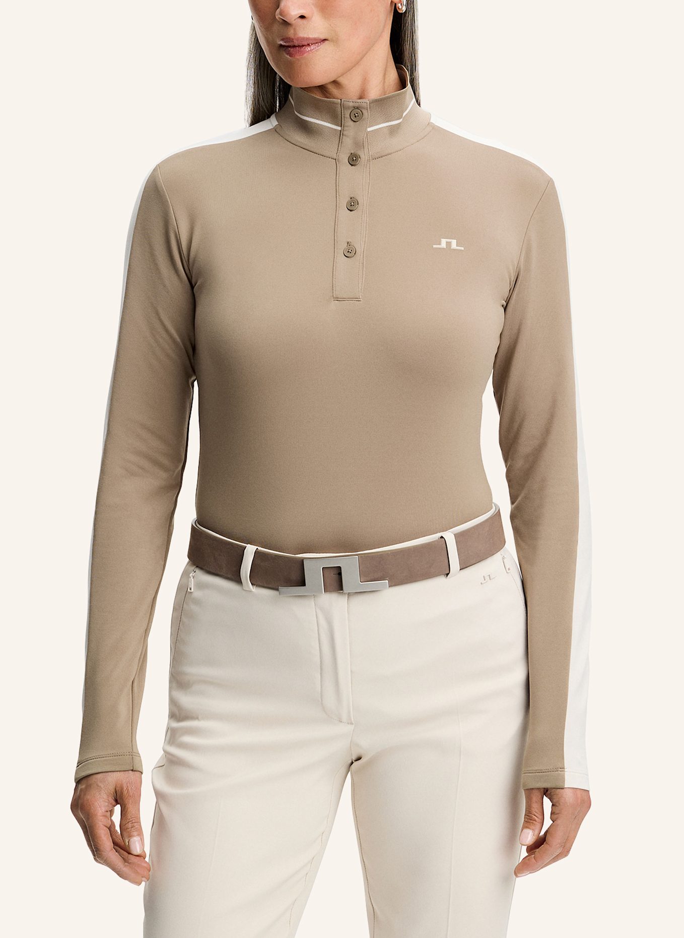 J.LINDEBERG Performance‑Polo‑Top: BEIGE