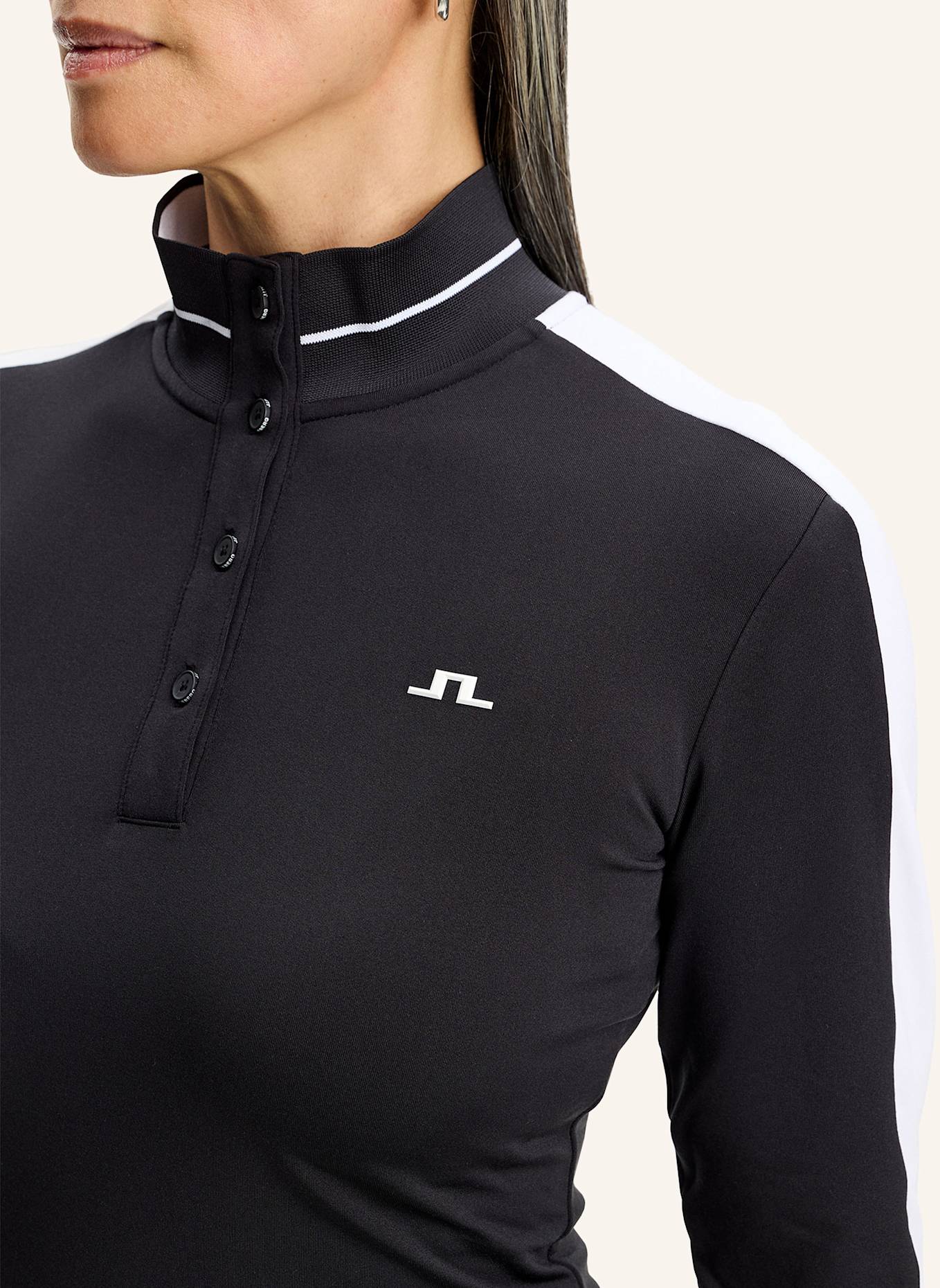 J.LINDEBERG Performance‑Polo‑Top: SCHWARZ