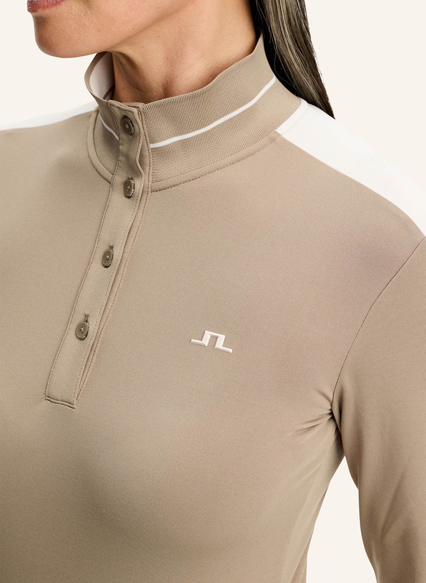 J.LINDEBERG Performance‑Polo‑Top: BEIGE