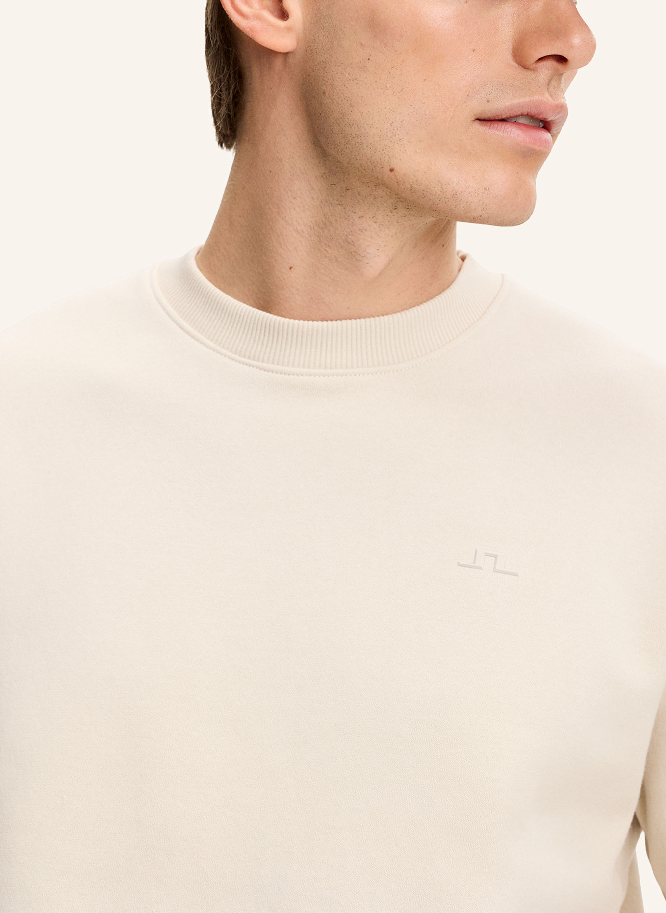 J.LINDEBERG Top mit Rundhalsausschnitt: BEIGE