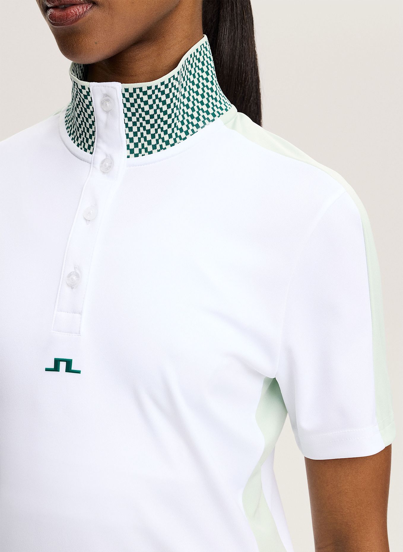 J.LINDEBERG Performance‑Polo‑Top: WEISS
