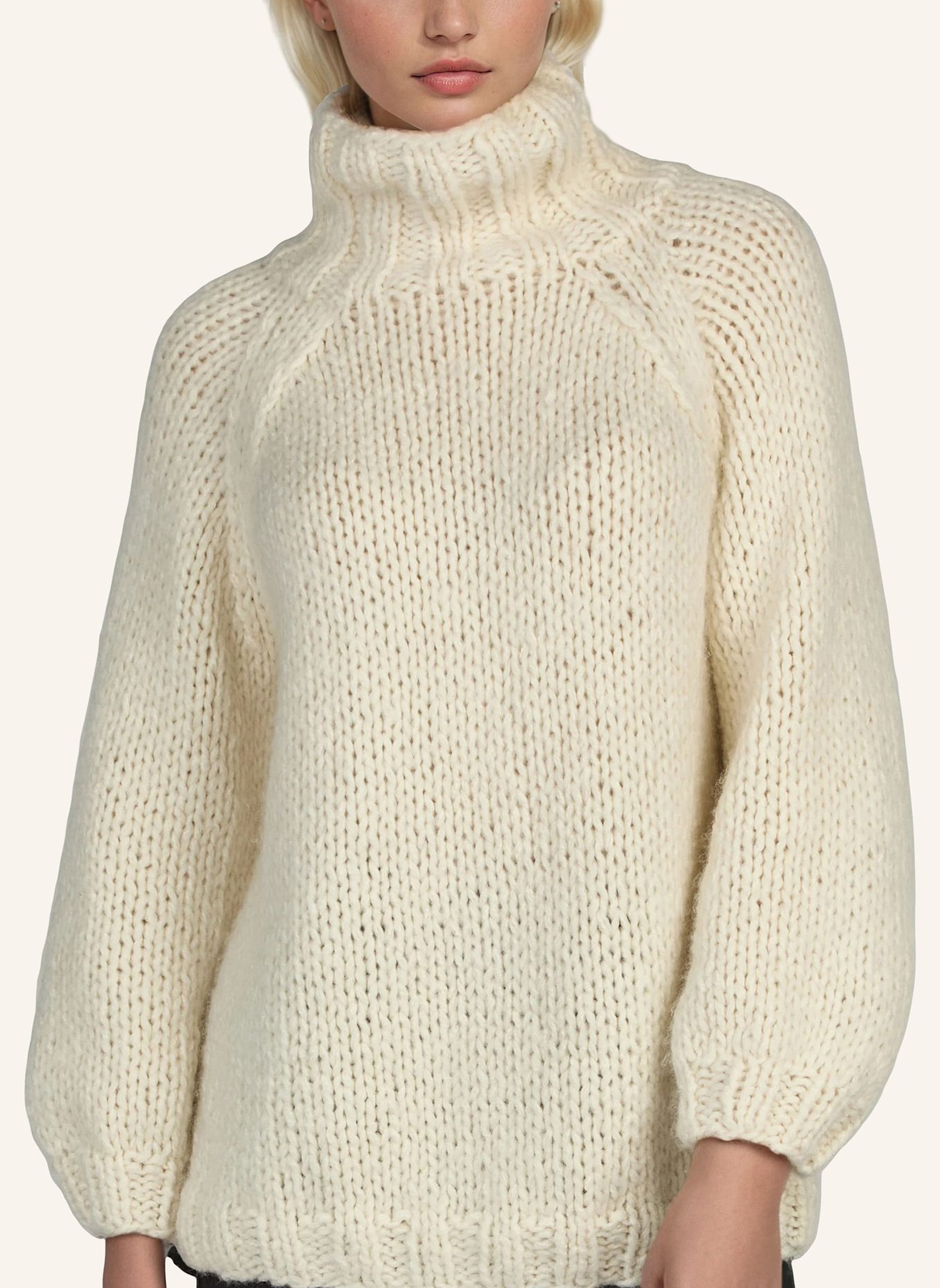 DOUIE Rollkragenpullover ESTELLE aus Cashmere: WEISS