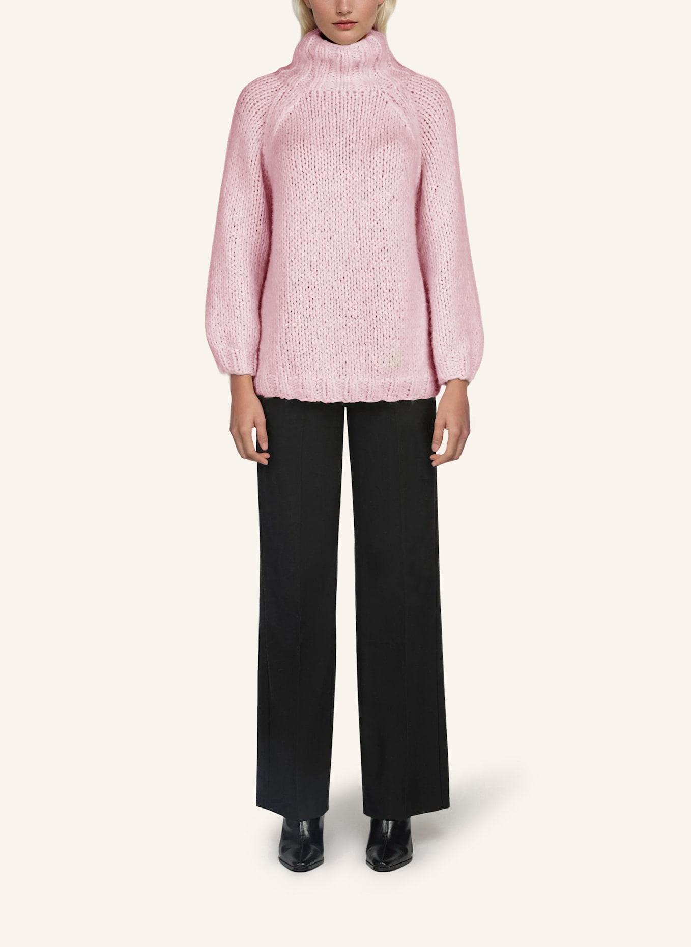DOUIE Rollkragenpullover ESTELLE aus Cashmere: ROSA