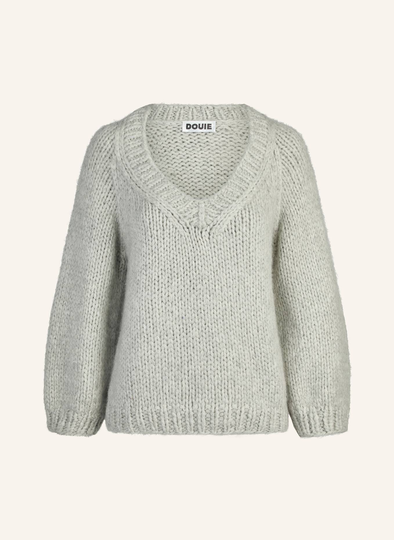 DOUIE Pullover AMELIE aus Cashmere: GRAU/ HELLGRAU