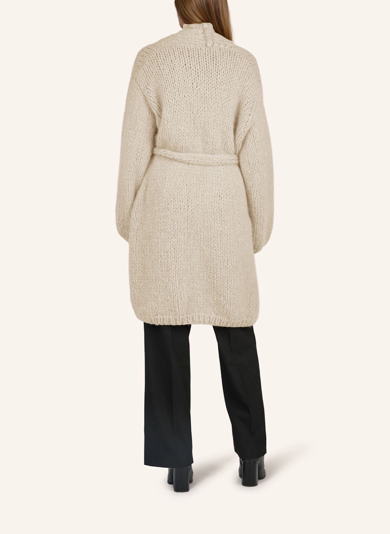 DOUIE Strickmantel MARGHERITE aus Cashmere: HELLBRAUN/ BEIGE