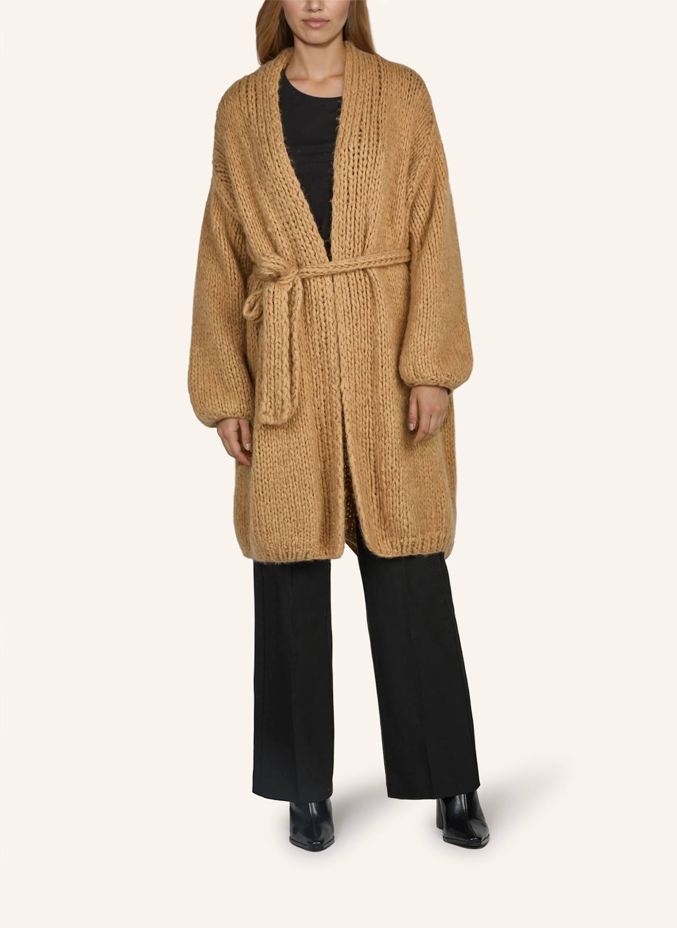 DOUIE Strickmantel MARGHERITE aus Cashmere: BRAUN/ CAMEL