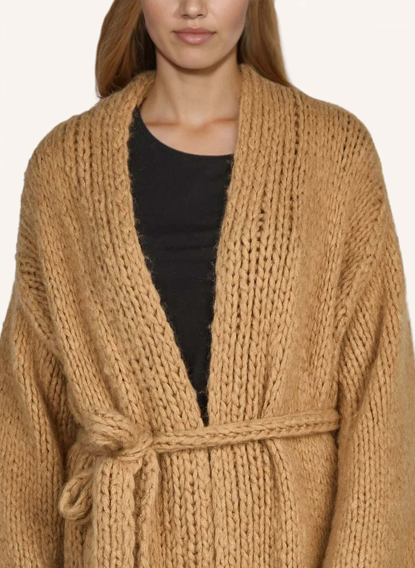 DOUIE Strickmantel MARGHERITE aus Cashmere: BRAUN/ CAMEL