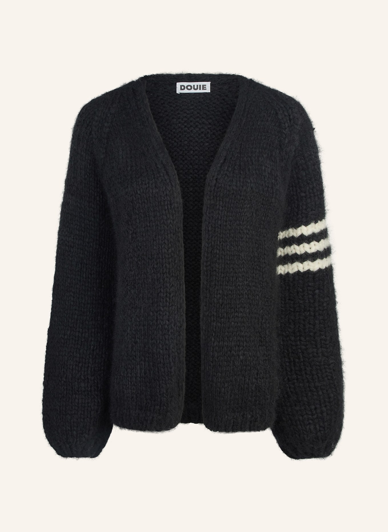 DOUIE Strickjacke LYKKE aus Cashmere: SCHWARZ