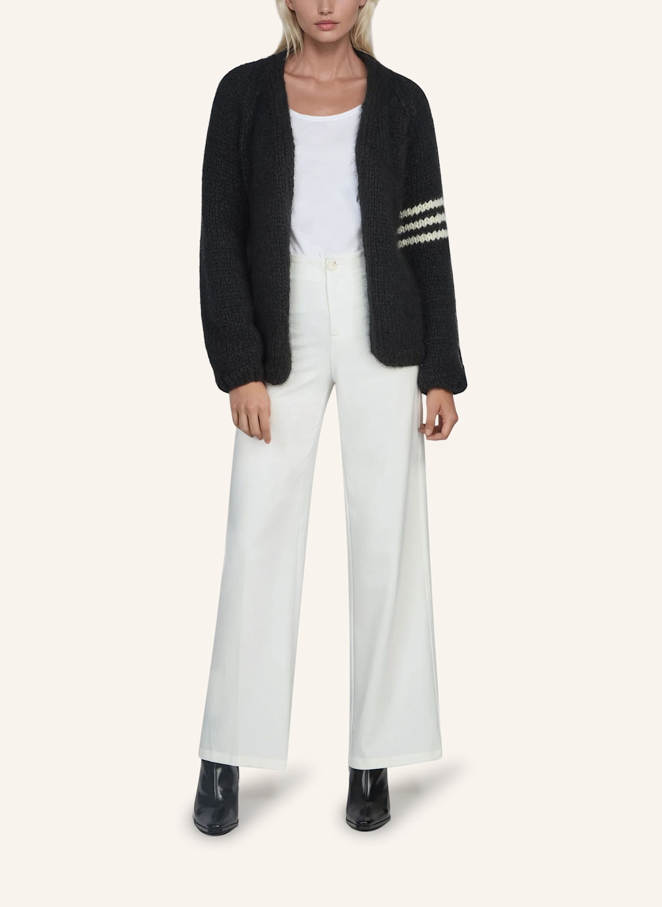 DOUIE Strickjacke LYKKE aus Cashmere: SCHWARZ