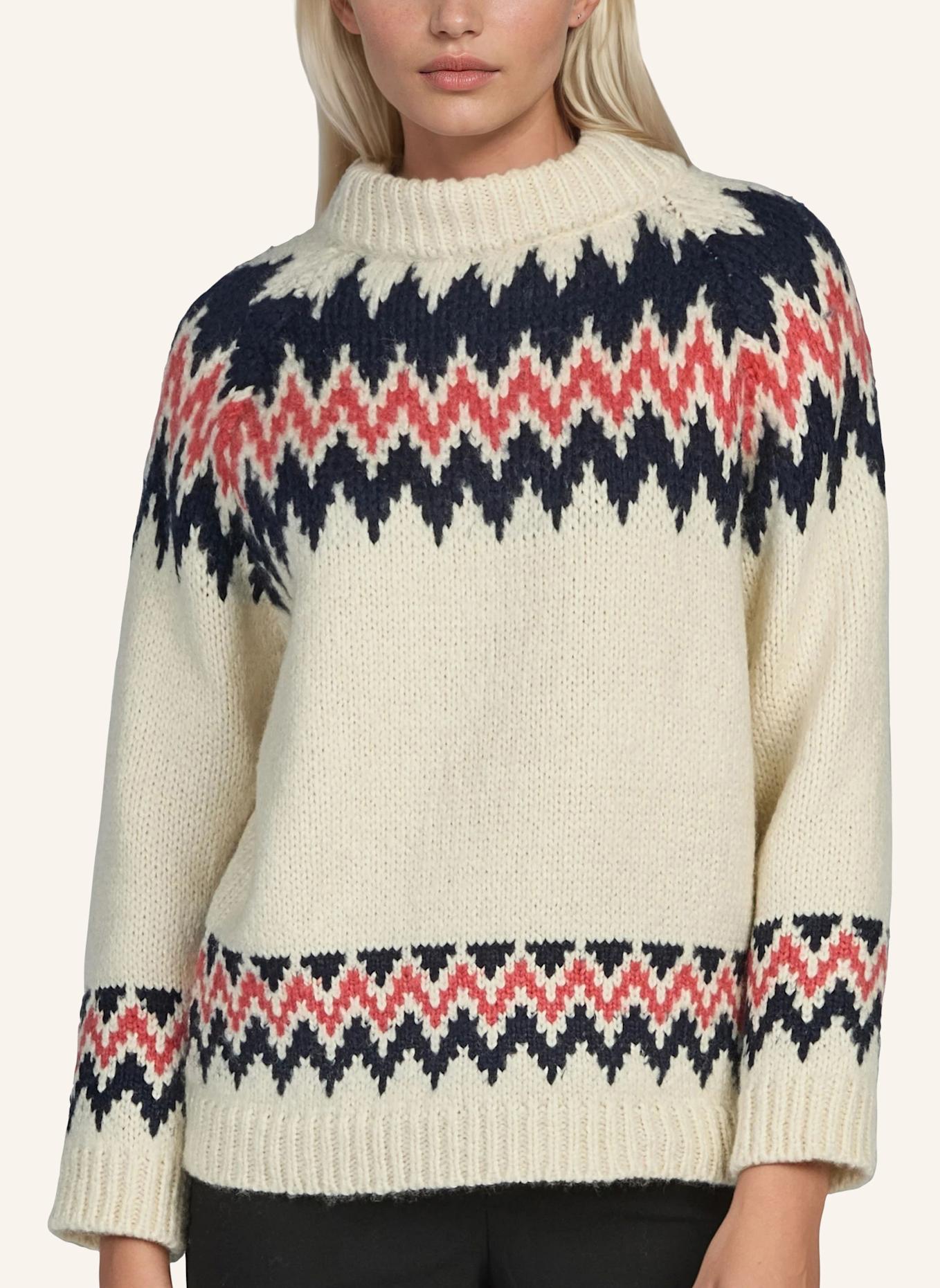 DOUIE Pullover PARIS aus Cashmere: HELLBRAUN/ WEISS/ SCHWARZ