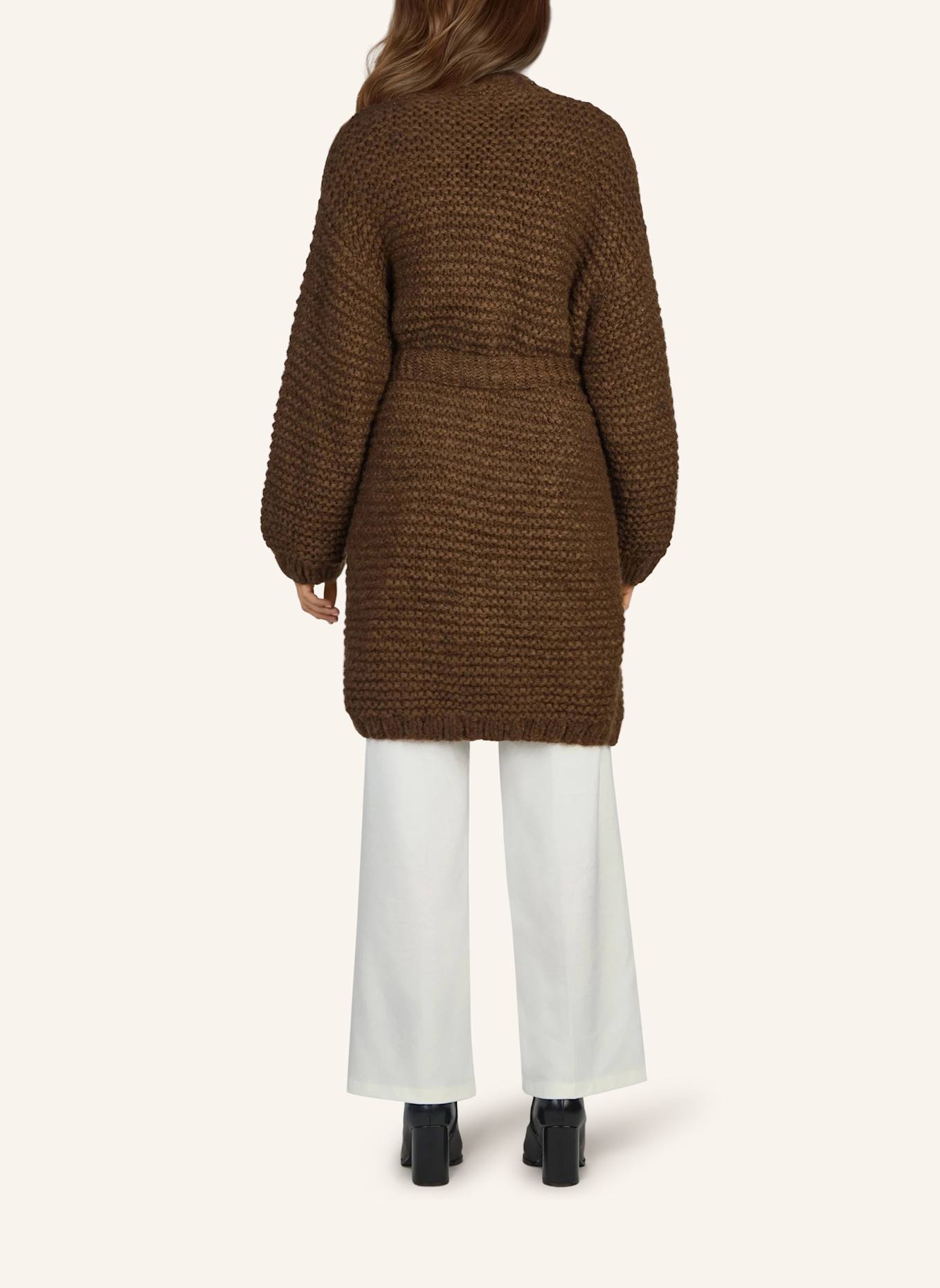 DOUIE Strickmantel DOLCE aus Cashmere: BRAUN/ DUNKELBRAUN