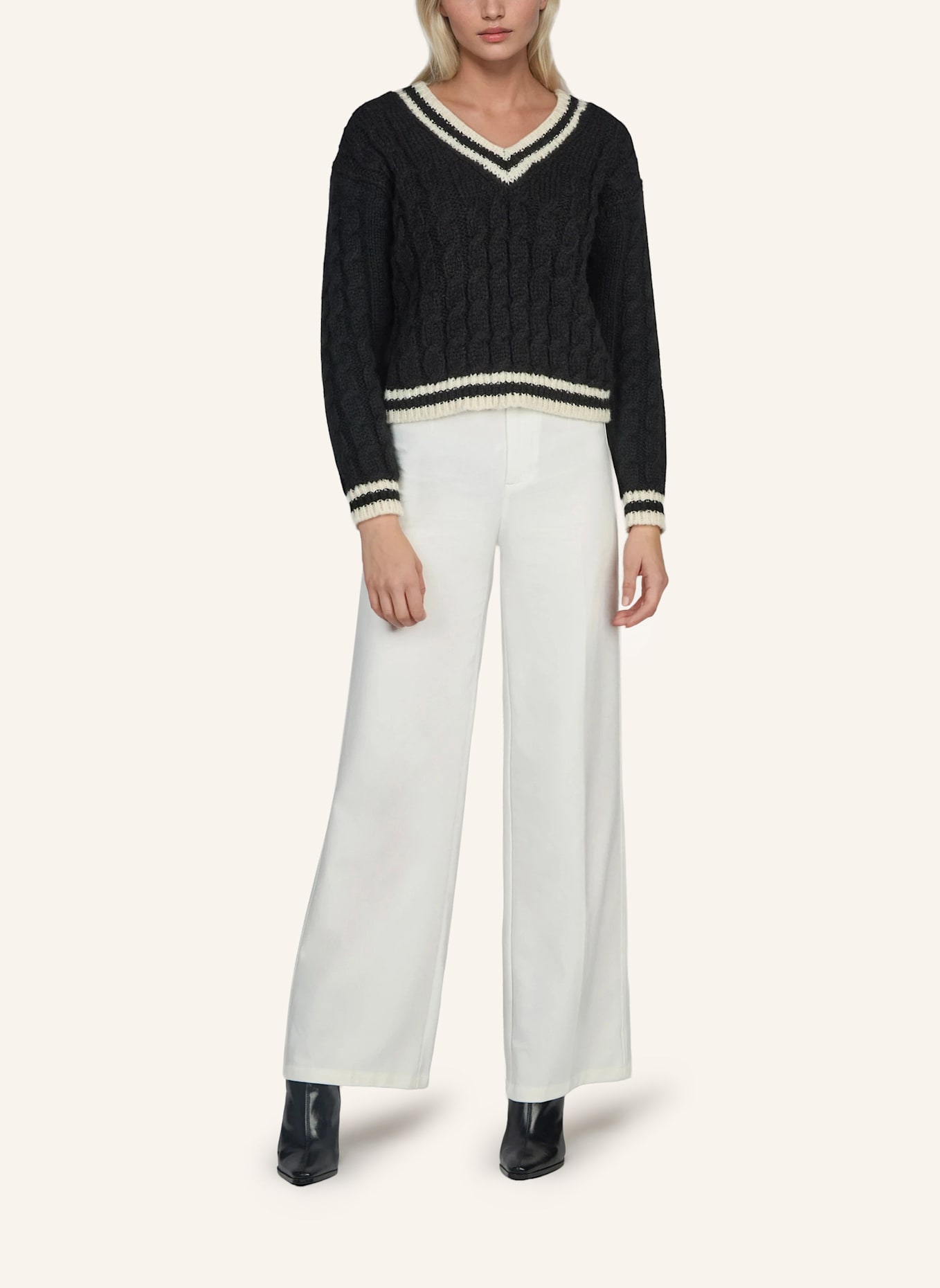 DOUIE Pullover POLO aus Cashmere: SCHWARZ