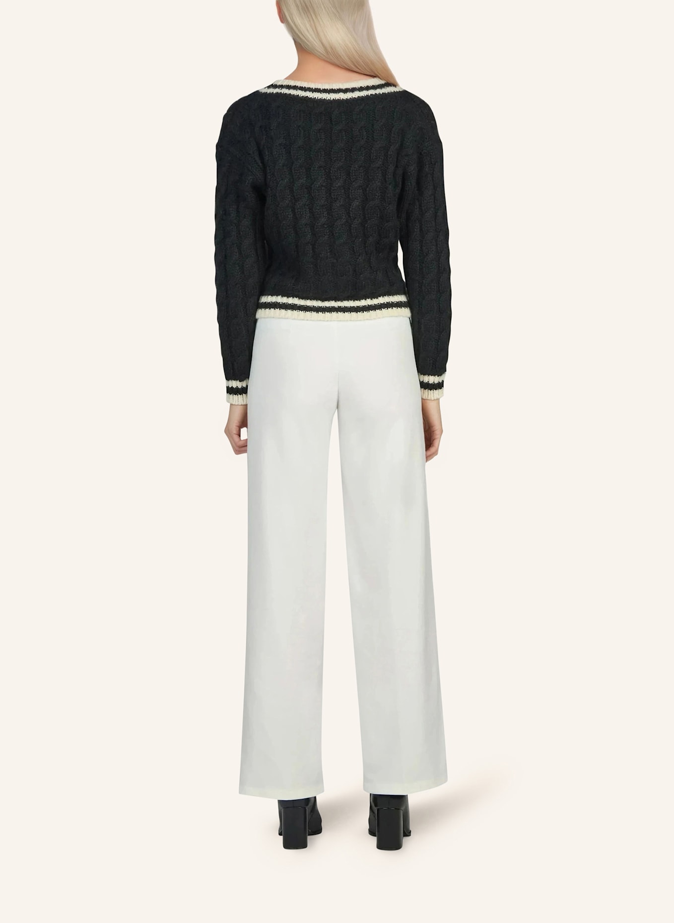 DOUIE Pullover POLO aus Cashmere: SCHWARZ