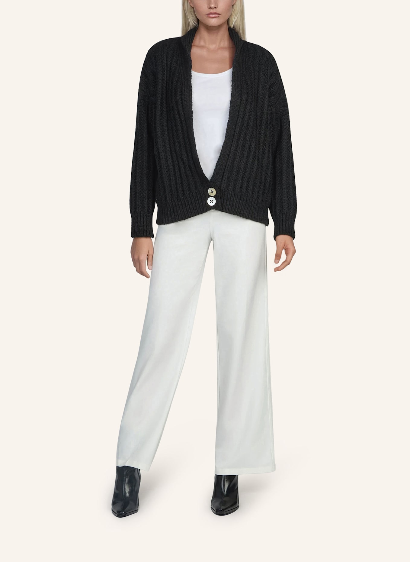 DOUIE Strickjacke APRIL aus Cashmere: SCHWARZ