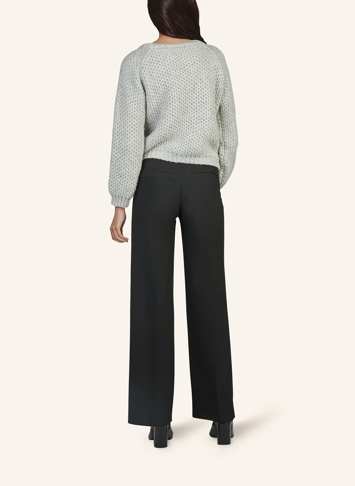 DOUIE Pullover TILIA aus Cashmere: GRAU/ HELLGRAU