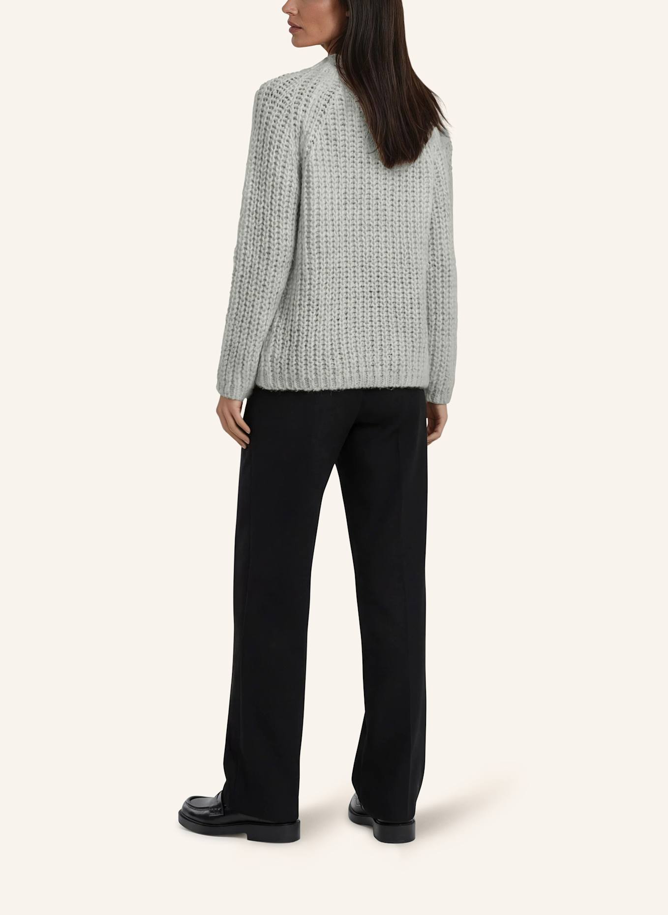 DOUIE Pullover MEGAN aus Cashmere: GRAU/ HELLGRAU