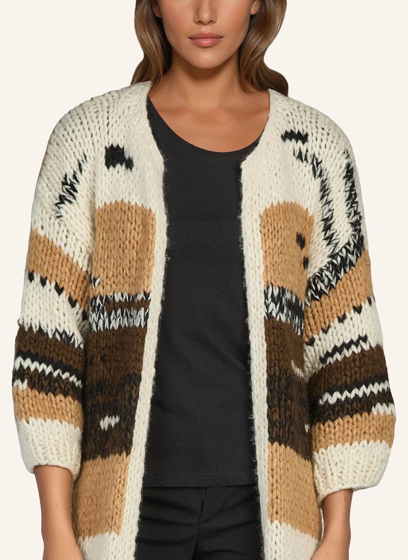 DOUIE Strickmantel PATTY aus Cashmere: WEISS