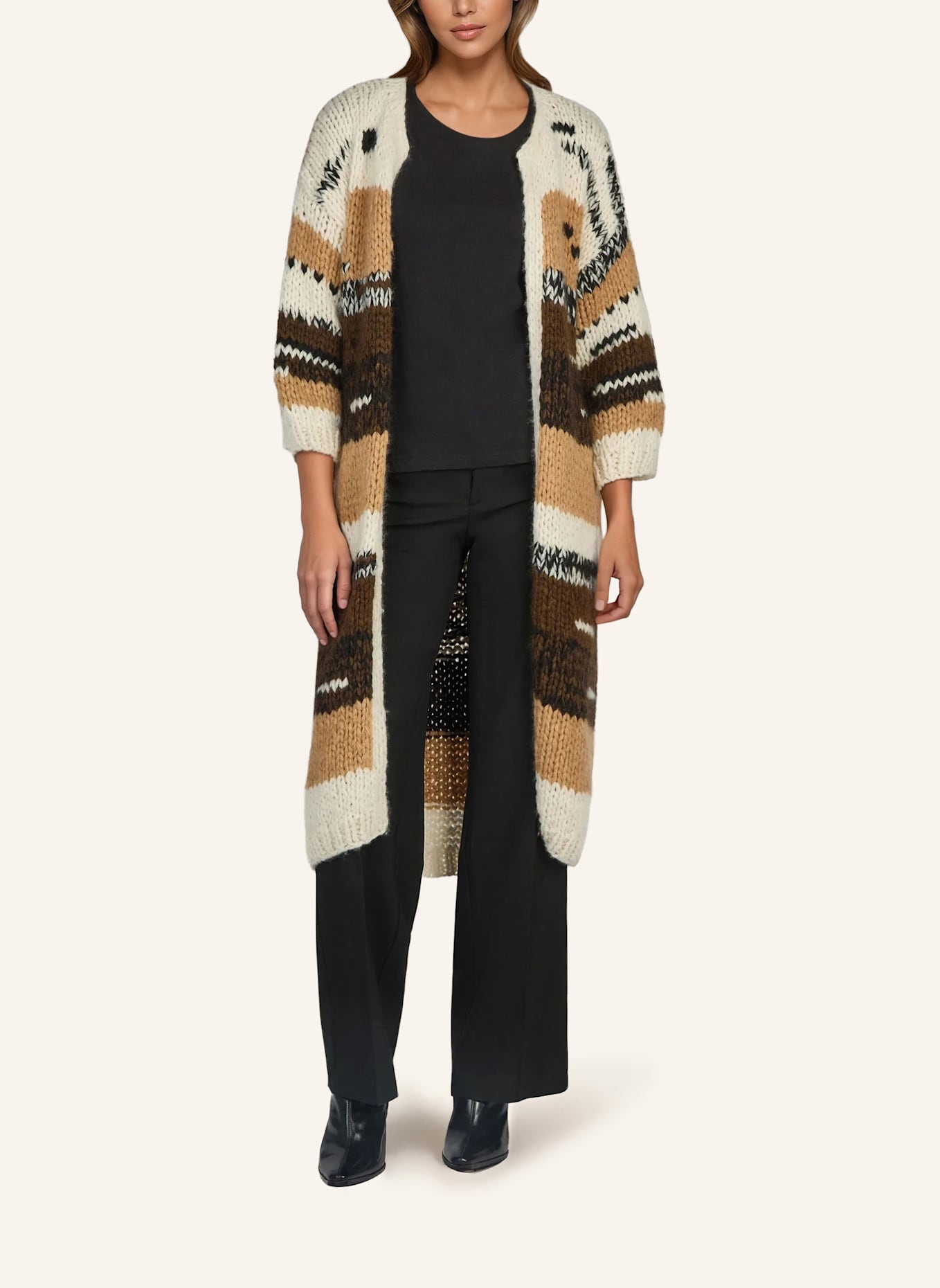 DOUIE Strickmantel PATTY aus Cashmere: WEISS