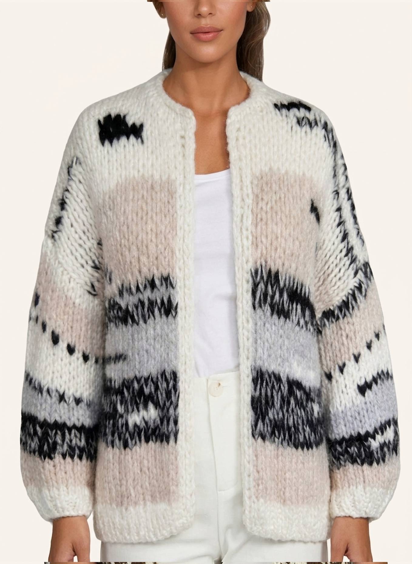 DOUIE Strickjacke NINON aus Cashmere: ECRU