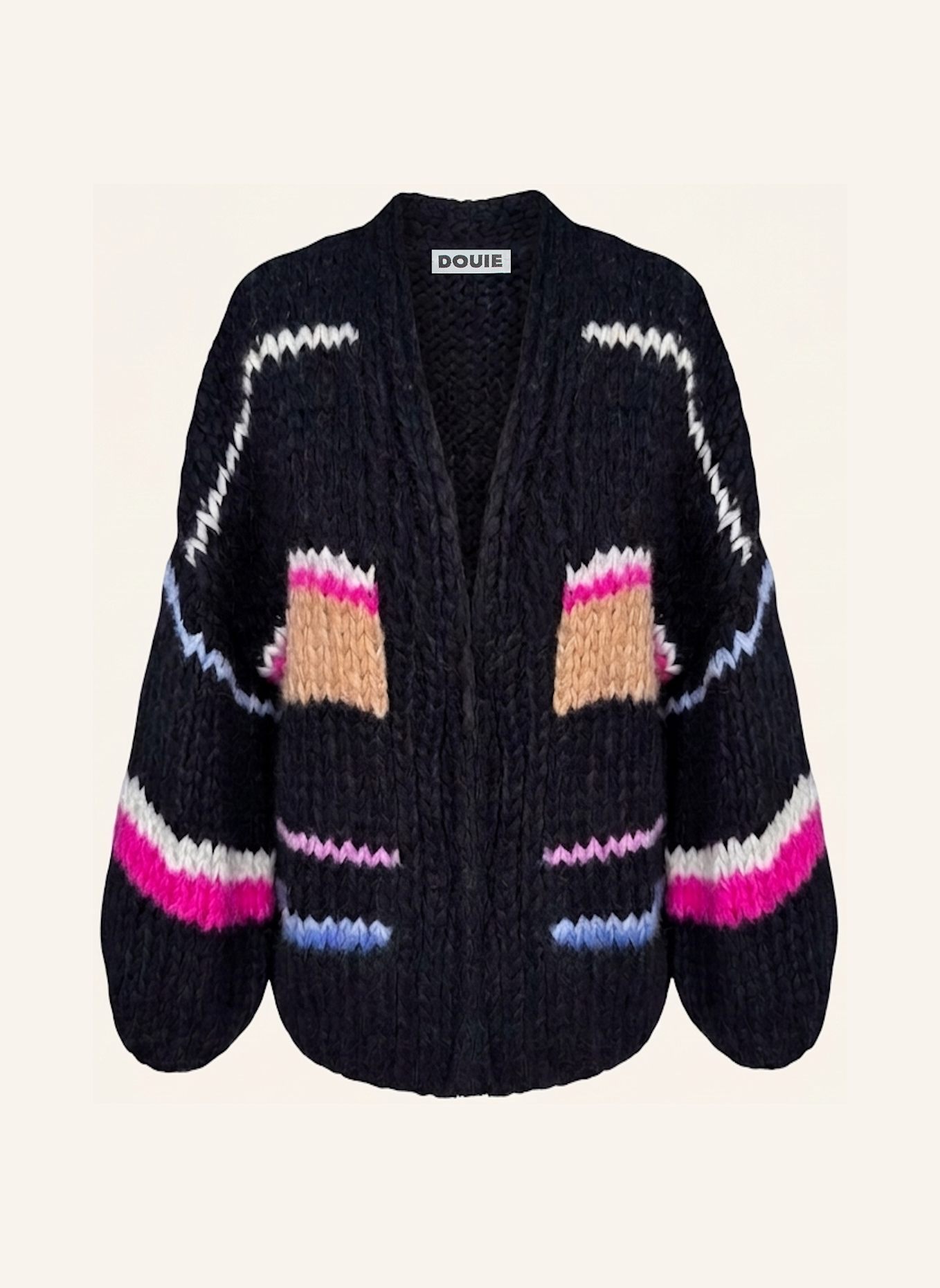 DOUIE Strickjacke MALOJA aus Cashmere: SCHWARZ
