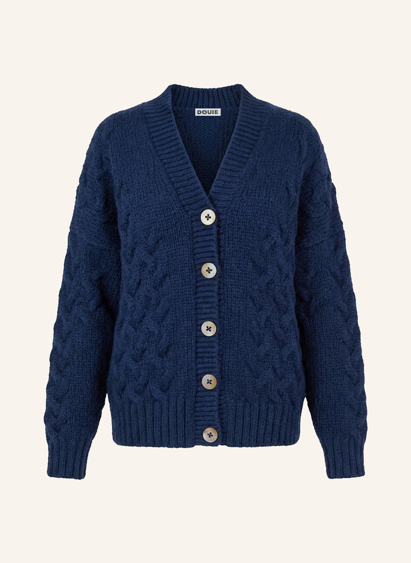 DOUIE Strickjacke NOLA aus Cashmere: BLAU