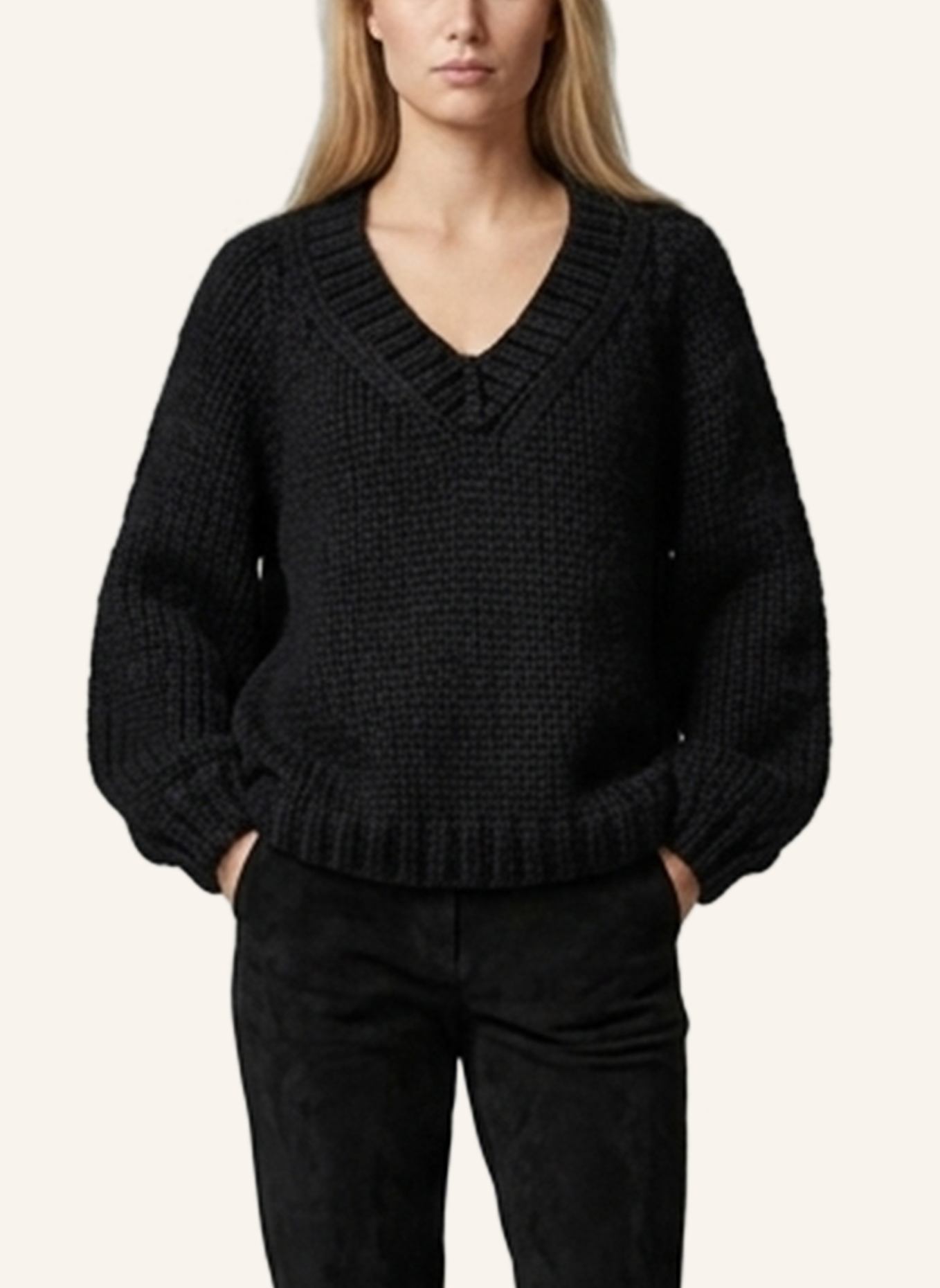 DOUIE Pullover AMELIE aus Cashmere: SCHWARZ
