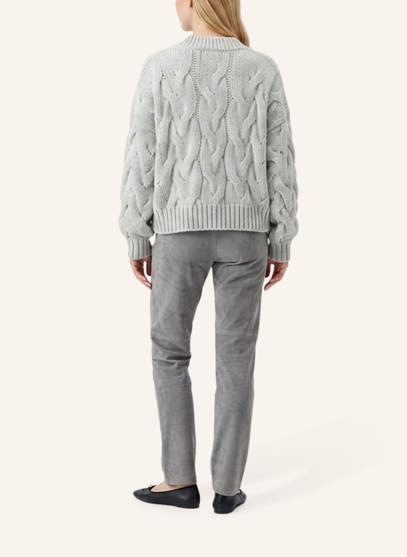 DOUIE Strickjacke NOLA aus Cashmere: GRAU