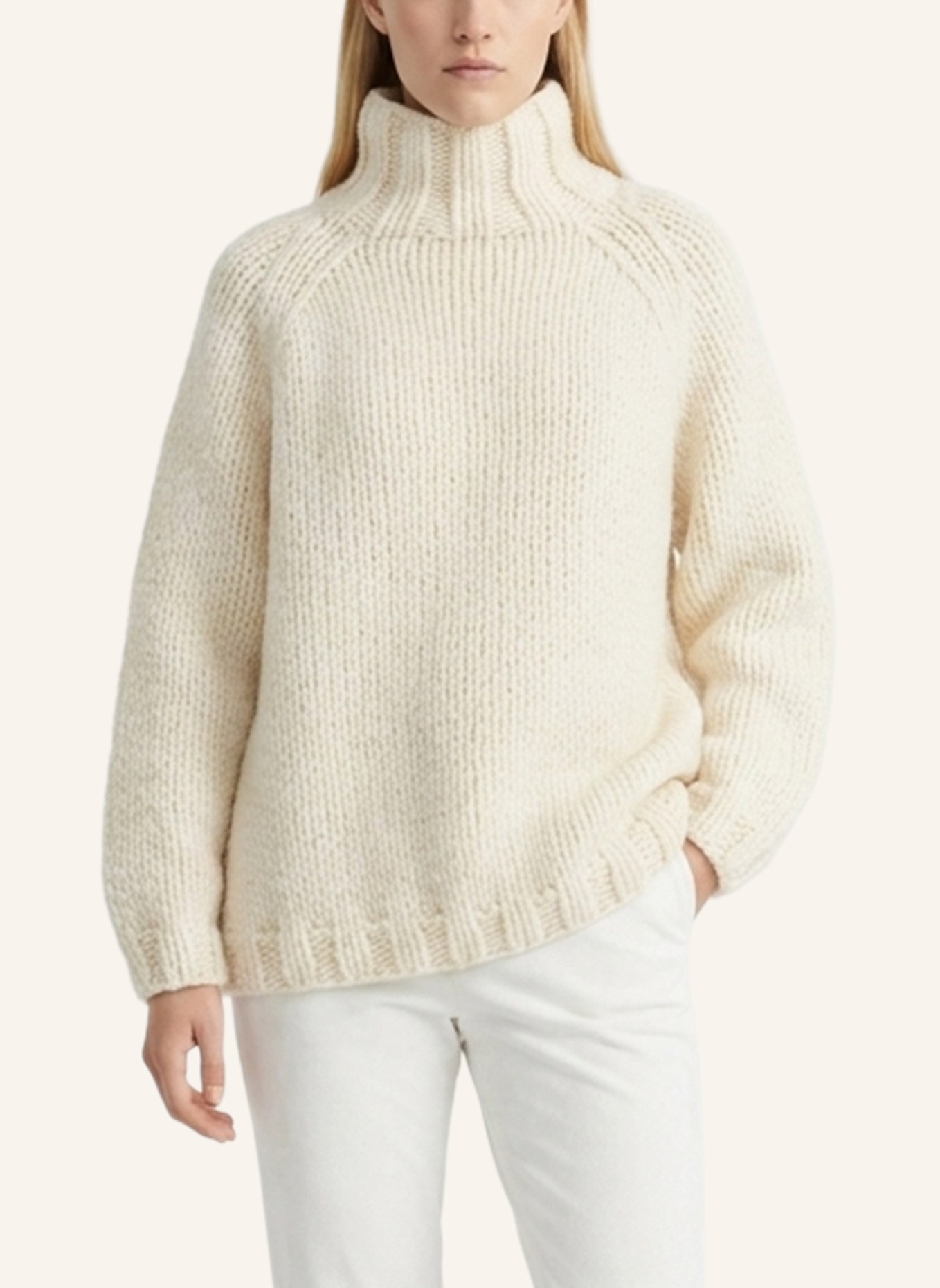 DOUIE Rollkragenpullover ESTELLE aus Cashmere: ECRU