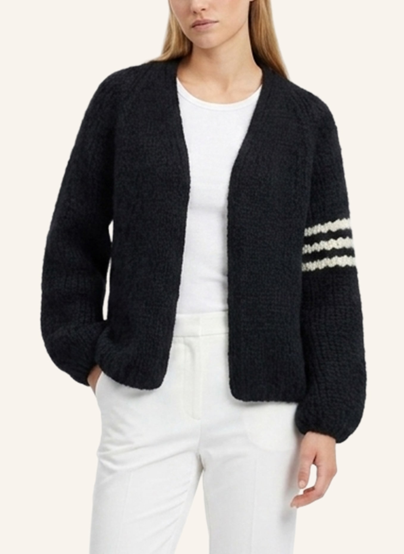 DOUIE Strickjacke LYKKE aus Cashmere: SCHWARZ