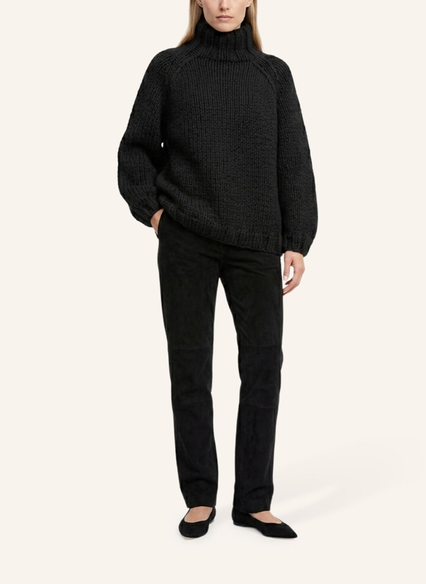 DOUIE Rollkragenpullover ESTELLE aus Cashmere: SCHWARZ