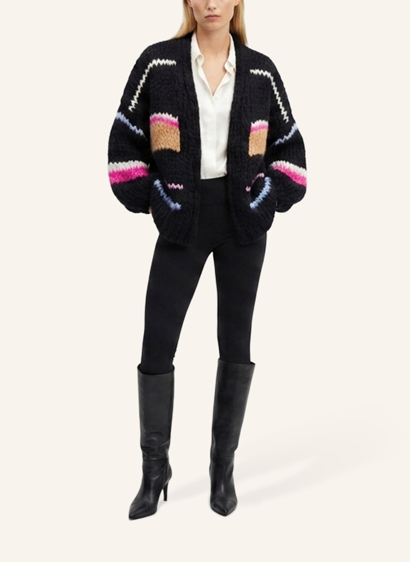 DOUIE Strickjacke MALOJA aus Cashmere: SCHWARZ